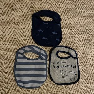Navy, Lot of three meal time bibs